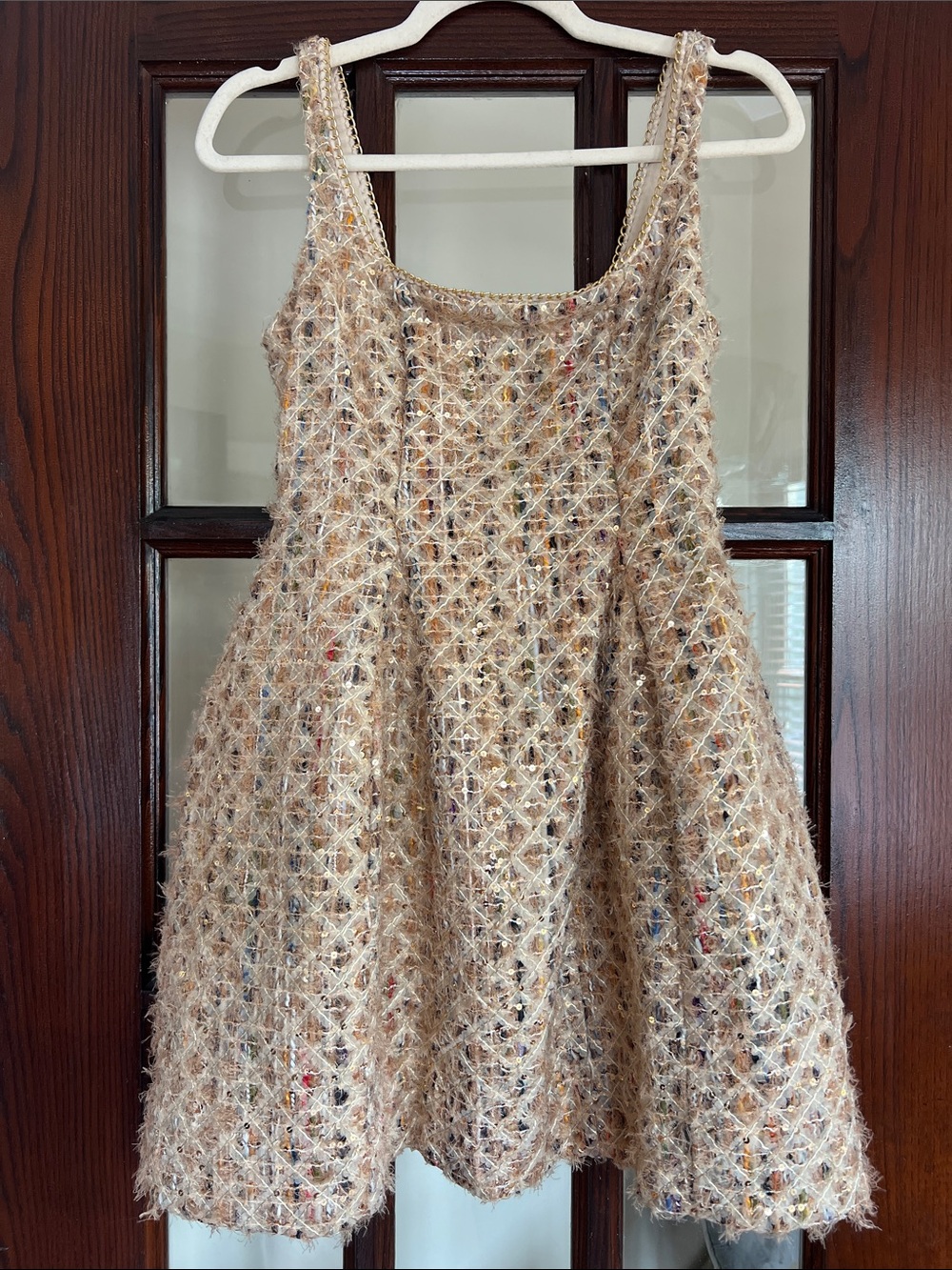 Maeve Anthropologie Beige Textured Party Dress - NWT!!!